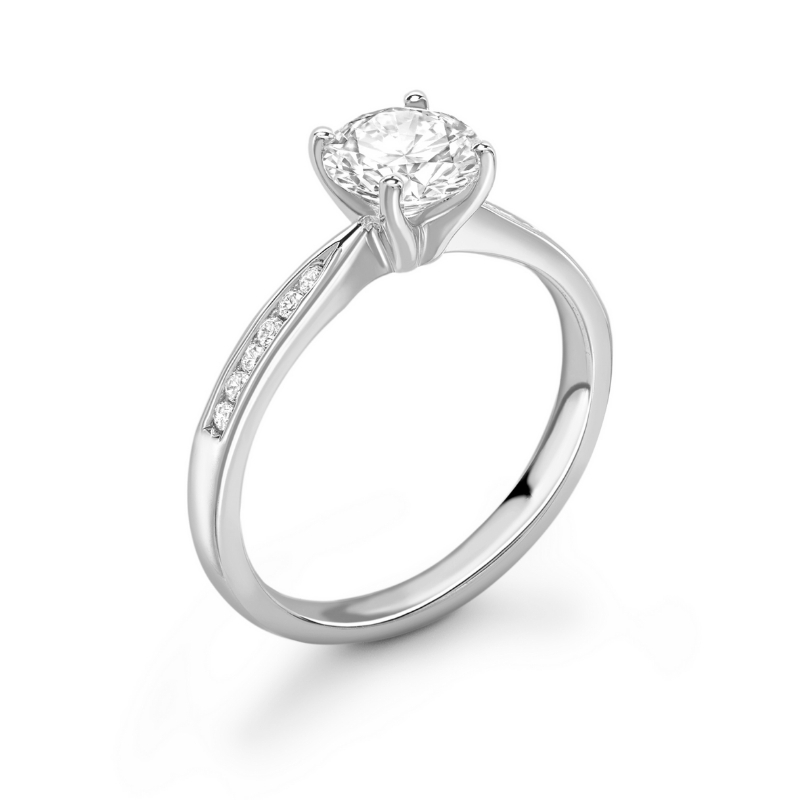 1 carat diamond shoulder engagement ring